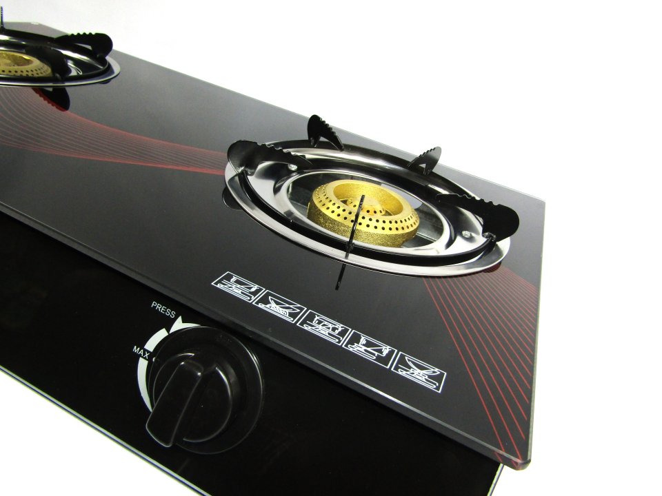 Glass Top Double Burner Gas Cooker – APP01001