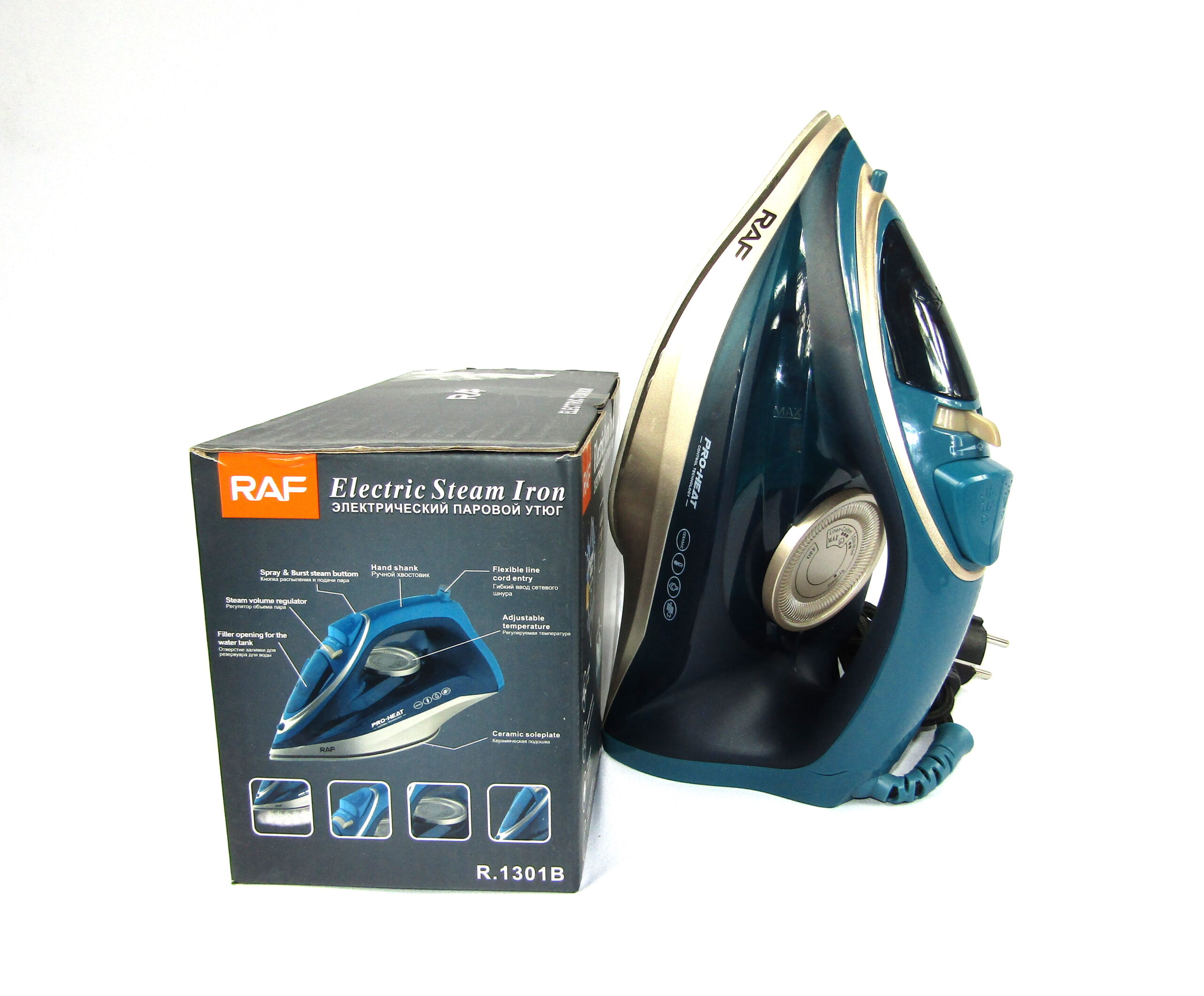RAF Pro Heat Steam Iron - ManitMall.com